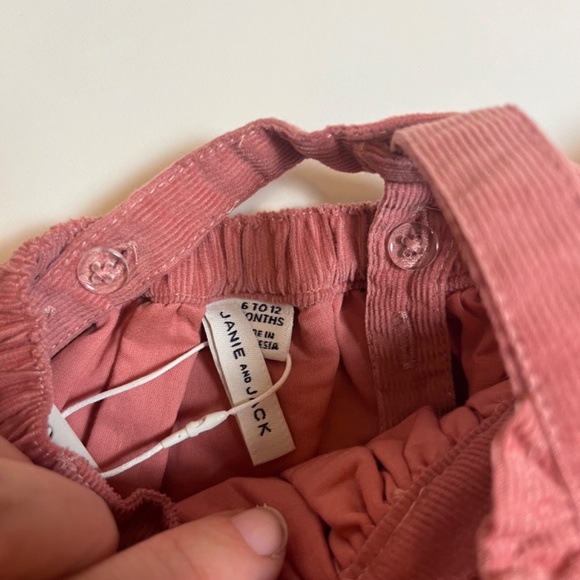 Janie & Jack NWT 6-12M corduroy jumper and bow - Picture 6 of 6